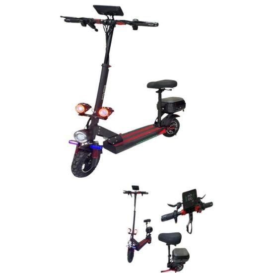 صورة سكوتر الوحش البرتقالي الكهربائي بتصميم عصري